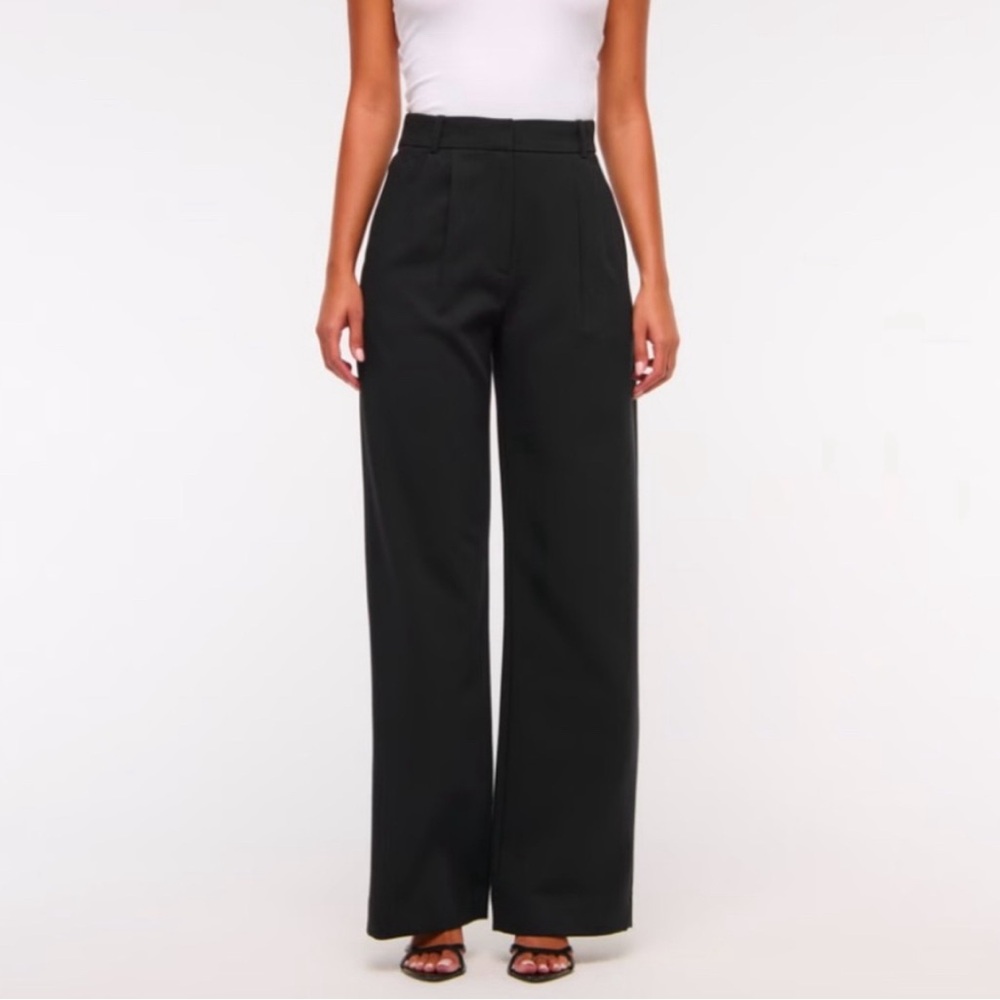 Abercrombie & Fitch Black Straight-Leg Trousers 27 Long